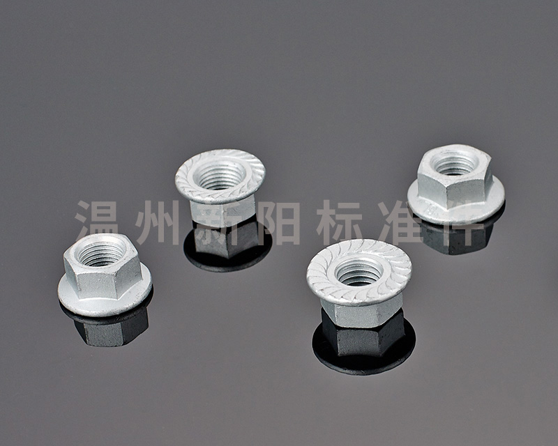 -非標螺母 -達克羅 碳鋼8.8級法蘭防松螺母 電鍍法蘭面螺母